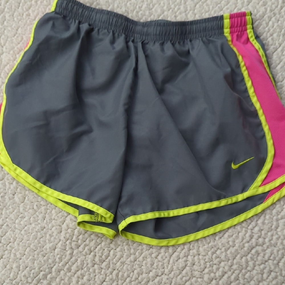 Nike Gray and Pink Performance Shorts